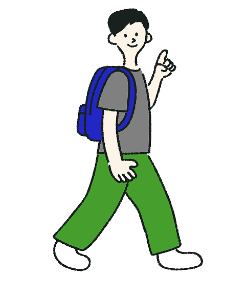 歩いているキャラクター